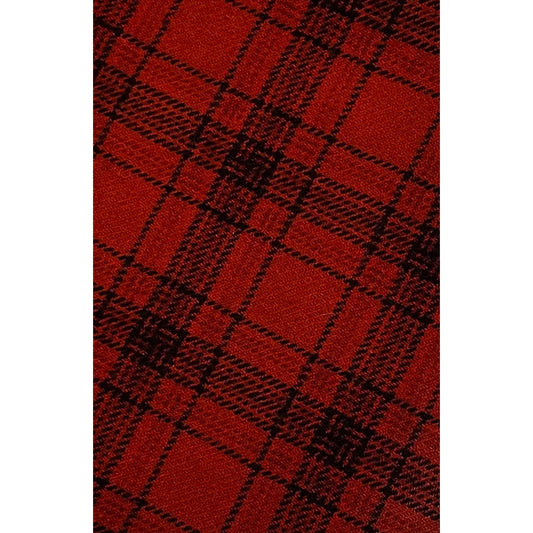 Primitive Gatherings ~ Terra Cotta Hand-Dyed Textured Plaid Wool Fabric