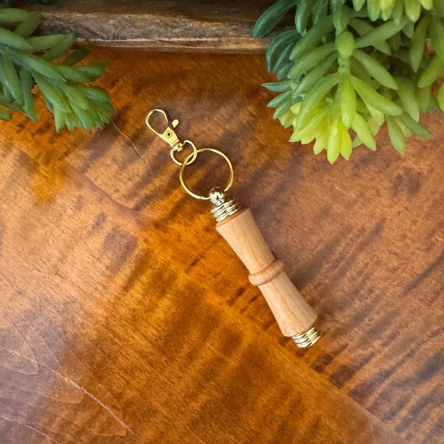 Hand-Turned Wood Needle Case