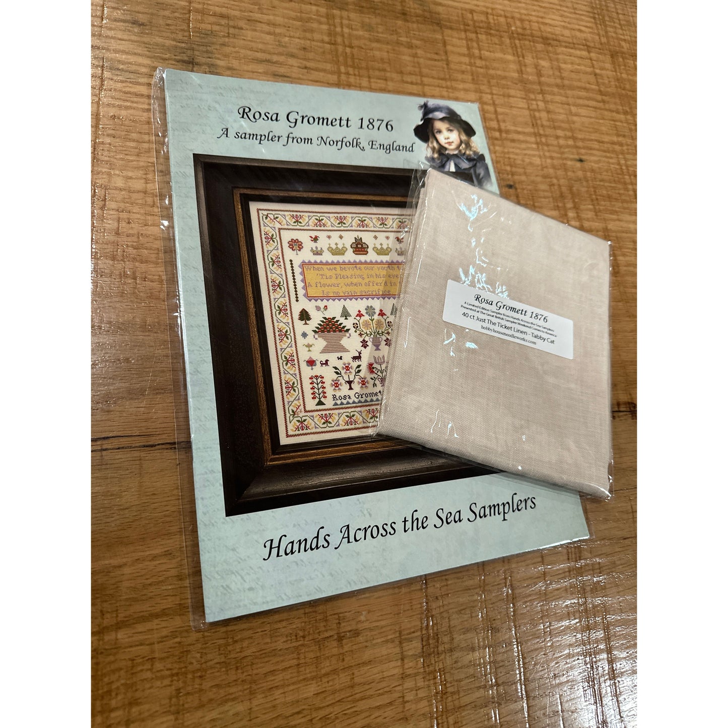 Hands Across The Sea ~ Rosa Gromett Just The Ticket Tabbycat Linen