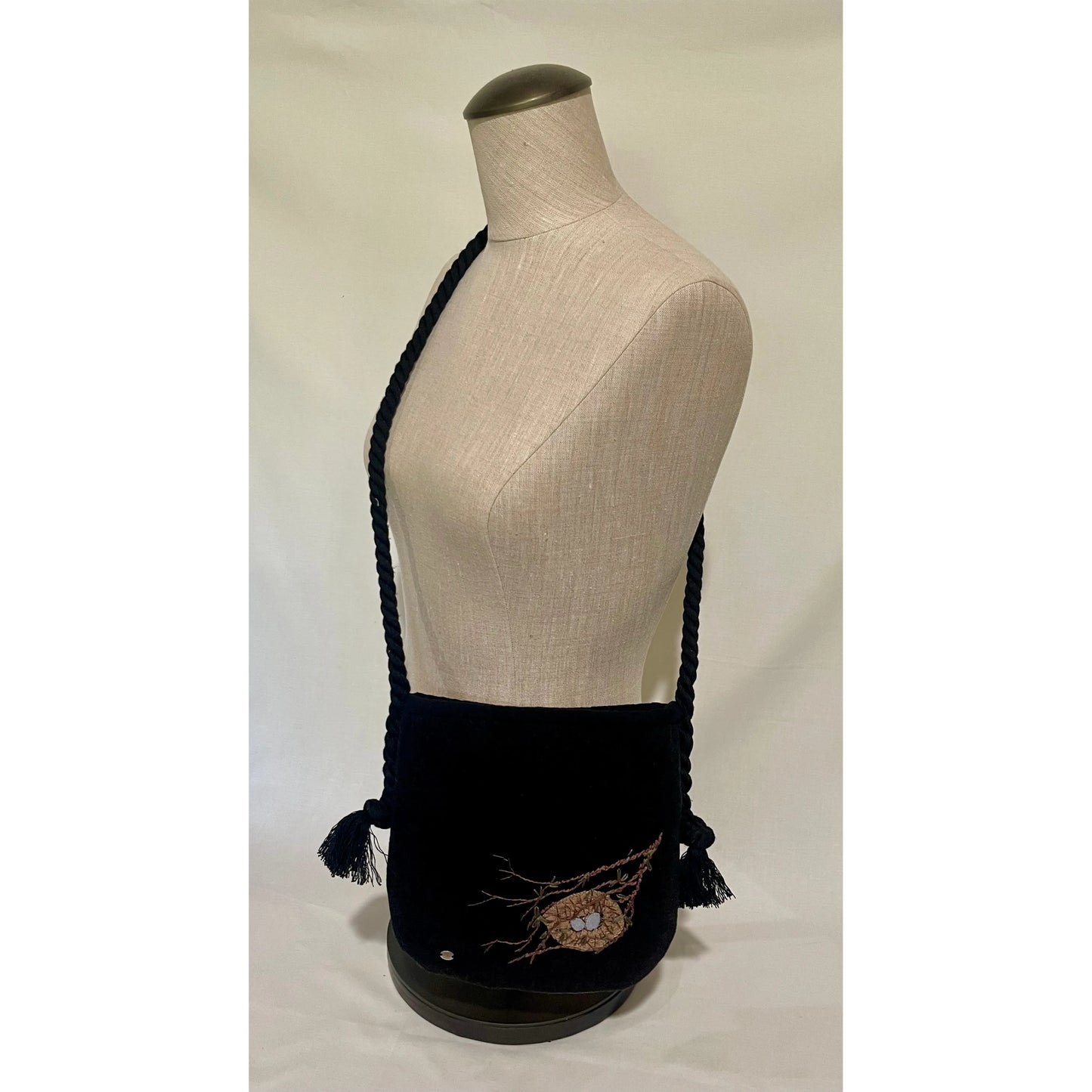 Paxe's Designs | Handmade Wool Purse ~ Blue Bird