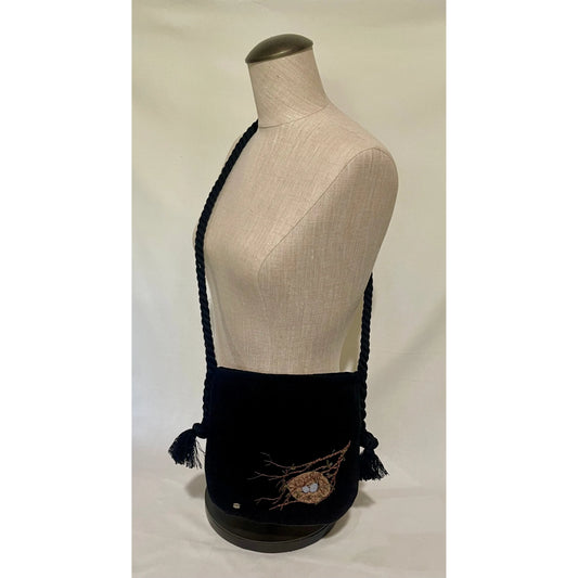 Paxe's Designs | Handmade Wool Purse ~ Blue Bird