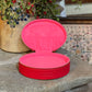 WinterBury Red Leather Needlework Travel Case