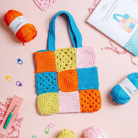 Crochet Kit - Simple Squares Bag