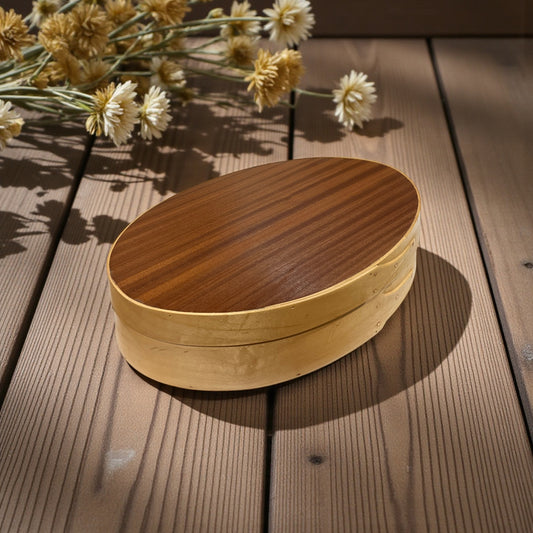 Keller Krafted | #8 Shaker Oval Low Box - Maple / Sapele