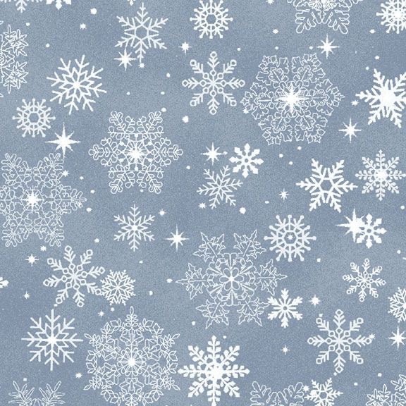 Minky Medley 2 ~ Blue Snowflake Minky ~ M650949D  BLUE