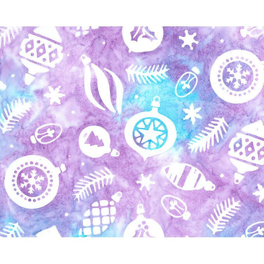 Christmas Cheer ~ Ornaments ~ 83460-81 Lilac Multi
