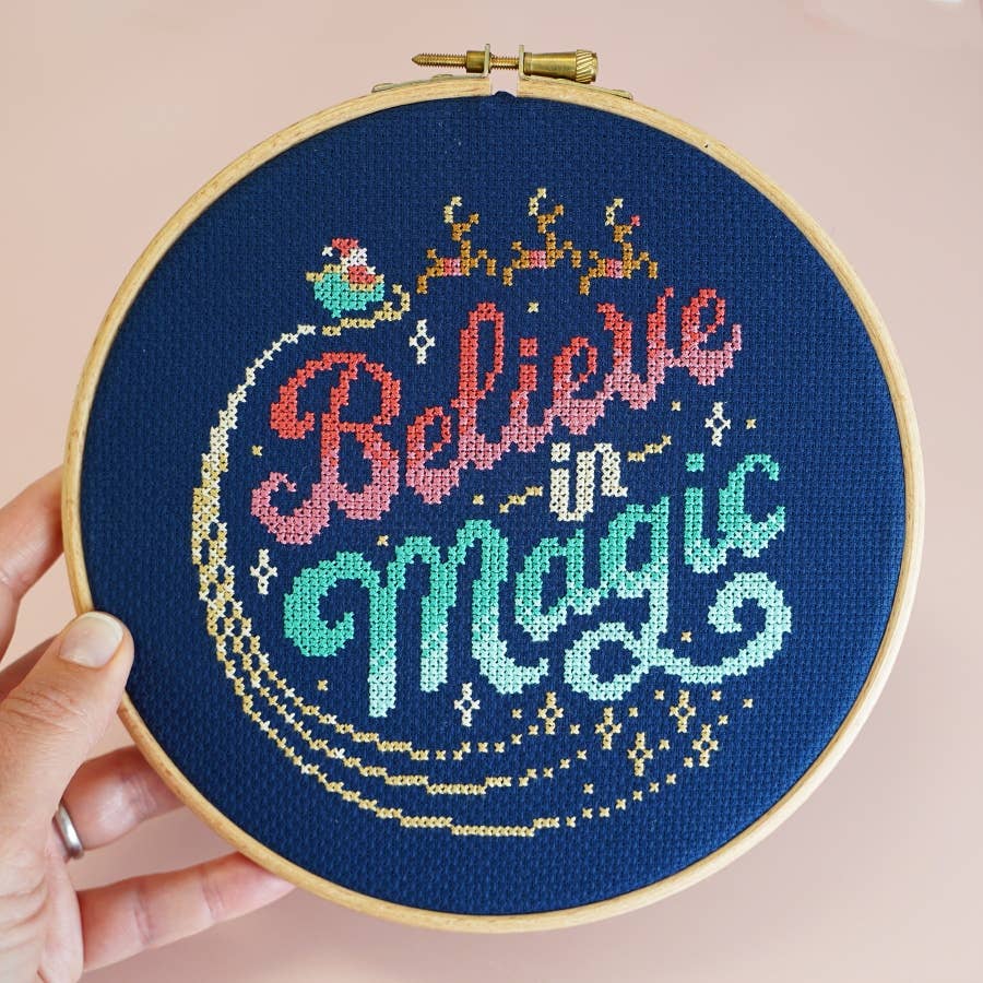 Believe in Magic - Christmas-Themed Cross Stitch Kit