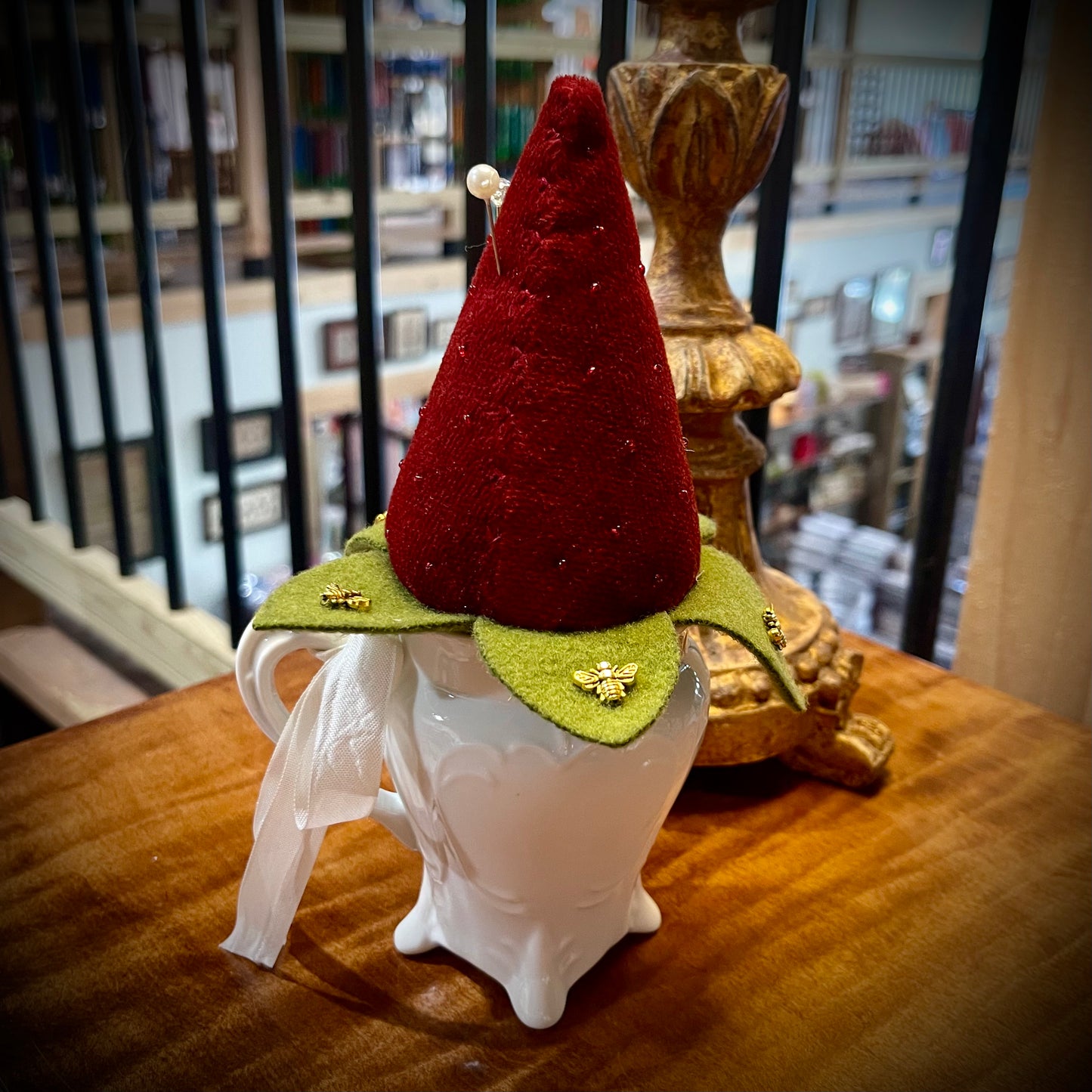Paxe's Designs ~ Red Strawberry in a Cream Pitcher
