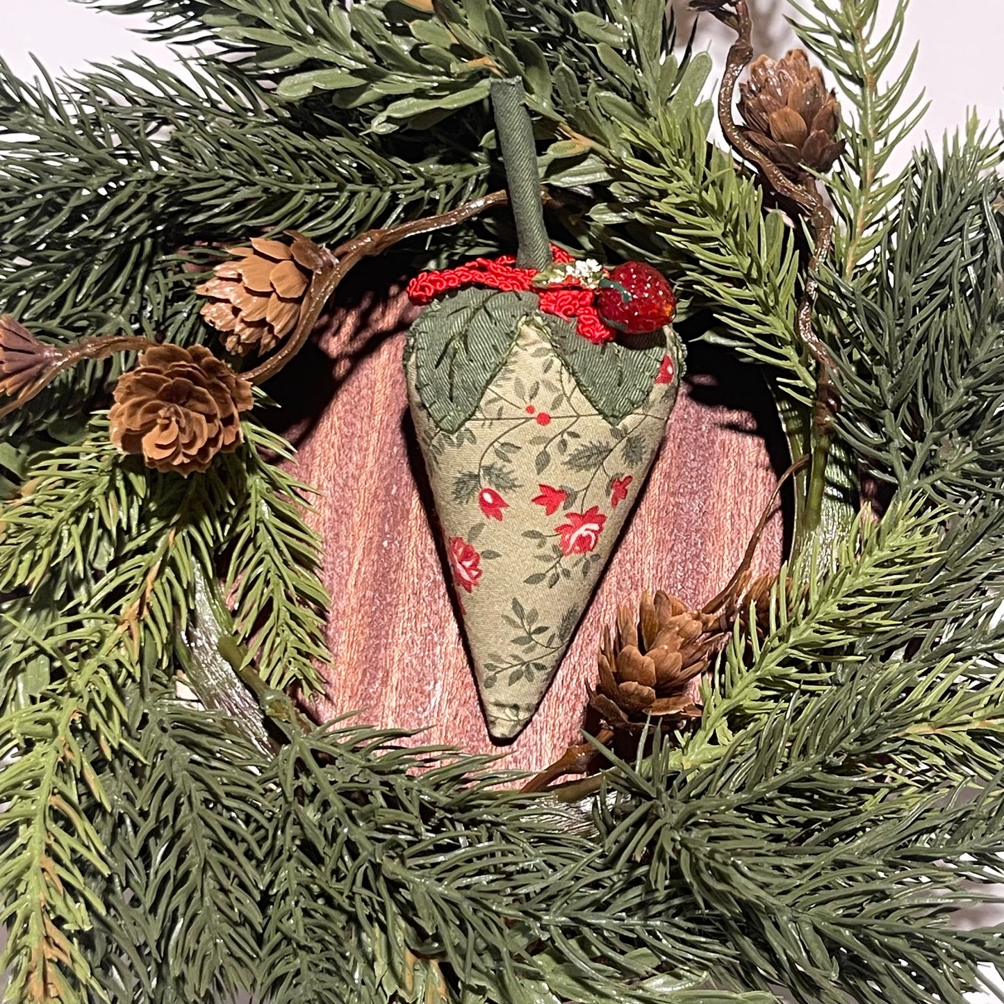 Paxe's Designs ~ Large Christmas Strawberry Pincushion