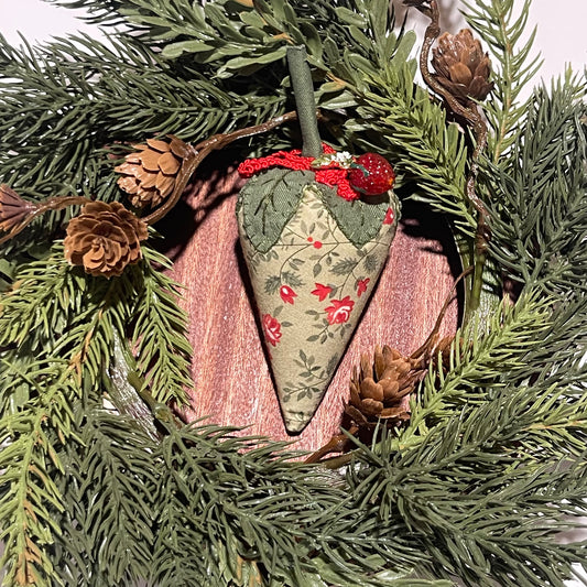 Paxe's Designs ~ Large Christmas Strawberry Pincushion