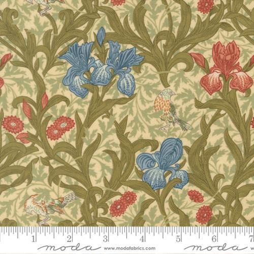 Morris Muse ~ Iris Florals ~ 13380 11 Parchment