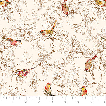 Blooming Memories ~ Birds ~ 90958-11 Cream