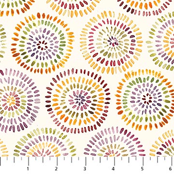 Flourish ~ Circles ~ 91176-11 Cream