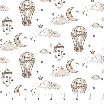 Soaring Dreams ~Balloons ~ 91240-10 ~ White