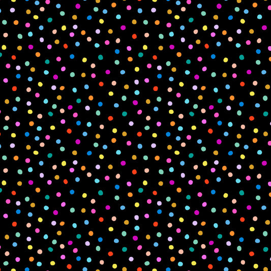 Dusk ~ Pompoms ~ 92040-99 Black Multi