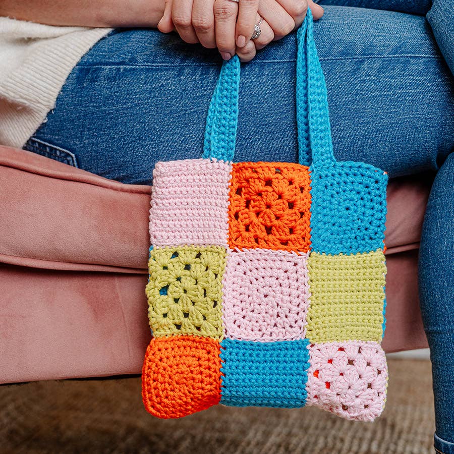 Crochet Kit - Simple Squares Bag