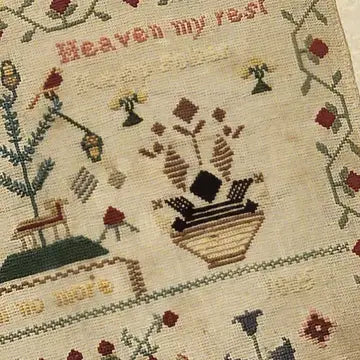 The Wishing Thorn | Mary Elizabeth Leet 1865 Sampler