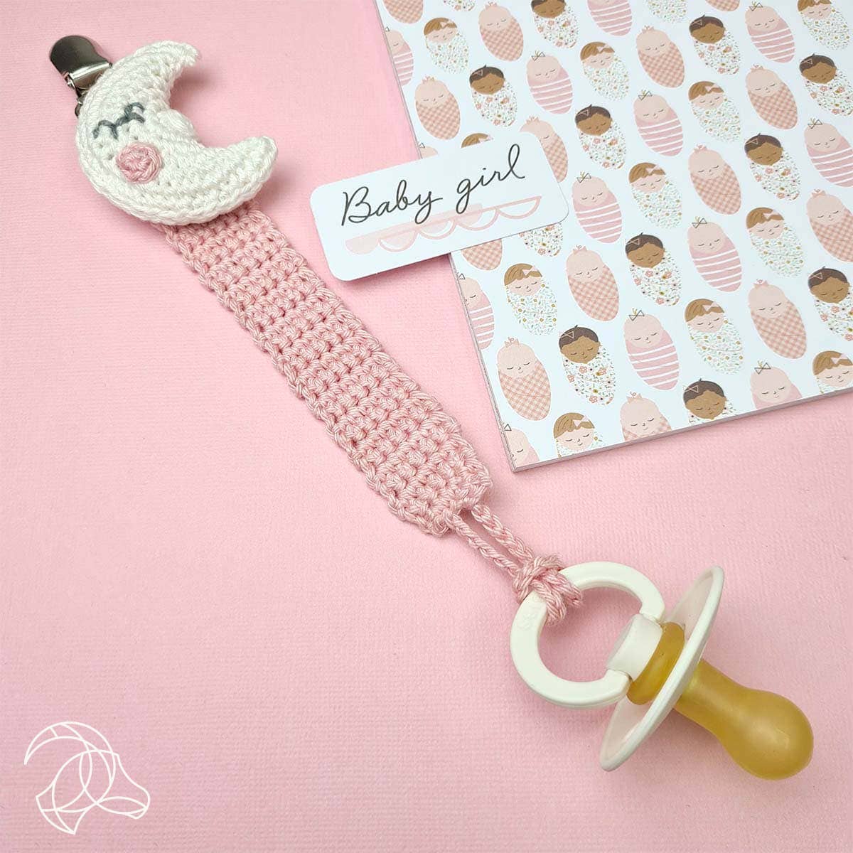 Handicraft | Crochet Kit - Pacifier Clip Moon