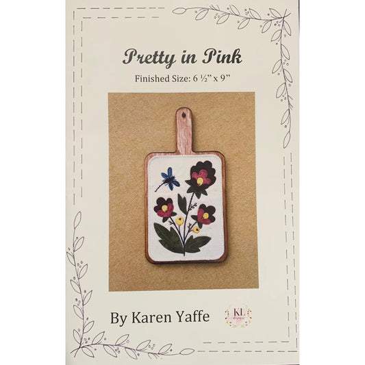 Karen Yaffe ~ Pretty in Pink Wool Applique Pattern and/or Kit