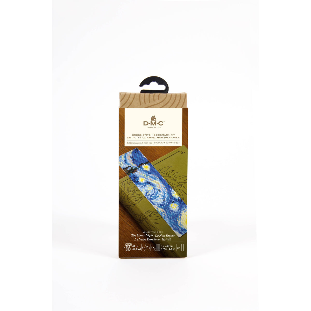 The Starry Night Van Gogh Cross Stitch Bookmark Kit BK1996