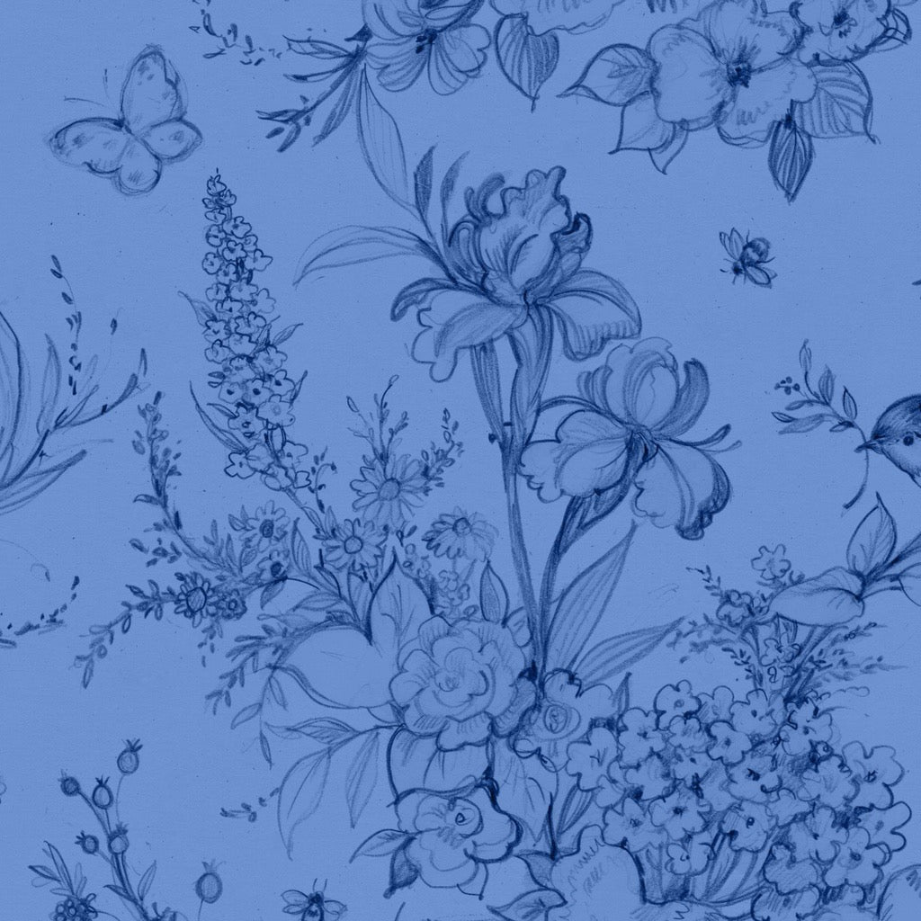 Amalfi Coast ~ Large Toile ~ W105-002-555 Blue/Dk Blue
