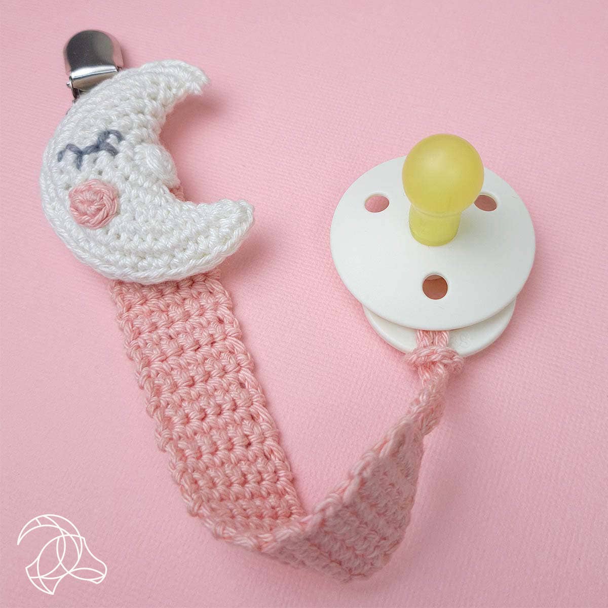 Handicraft | Crochet Kit - Pacifier Clip Moon