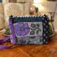 Diane Phillips Hand Hooked Tote Bag ~ Purple Pansy
