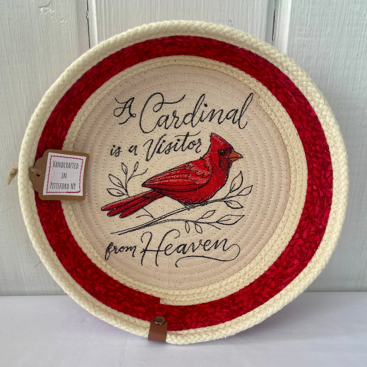 Hand-Crafted ~ Birds ~ Fabric Covered Rope Bowl