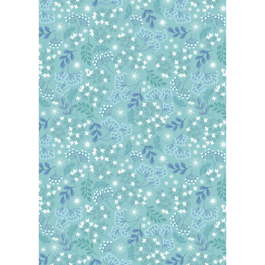 A Winter's Moon ~ Frosted Foliage ~ A949 B light aqua with pearl
