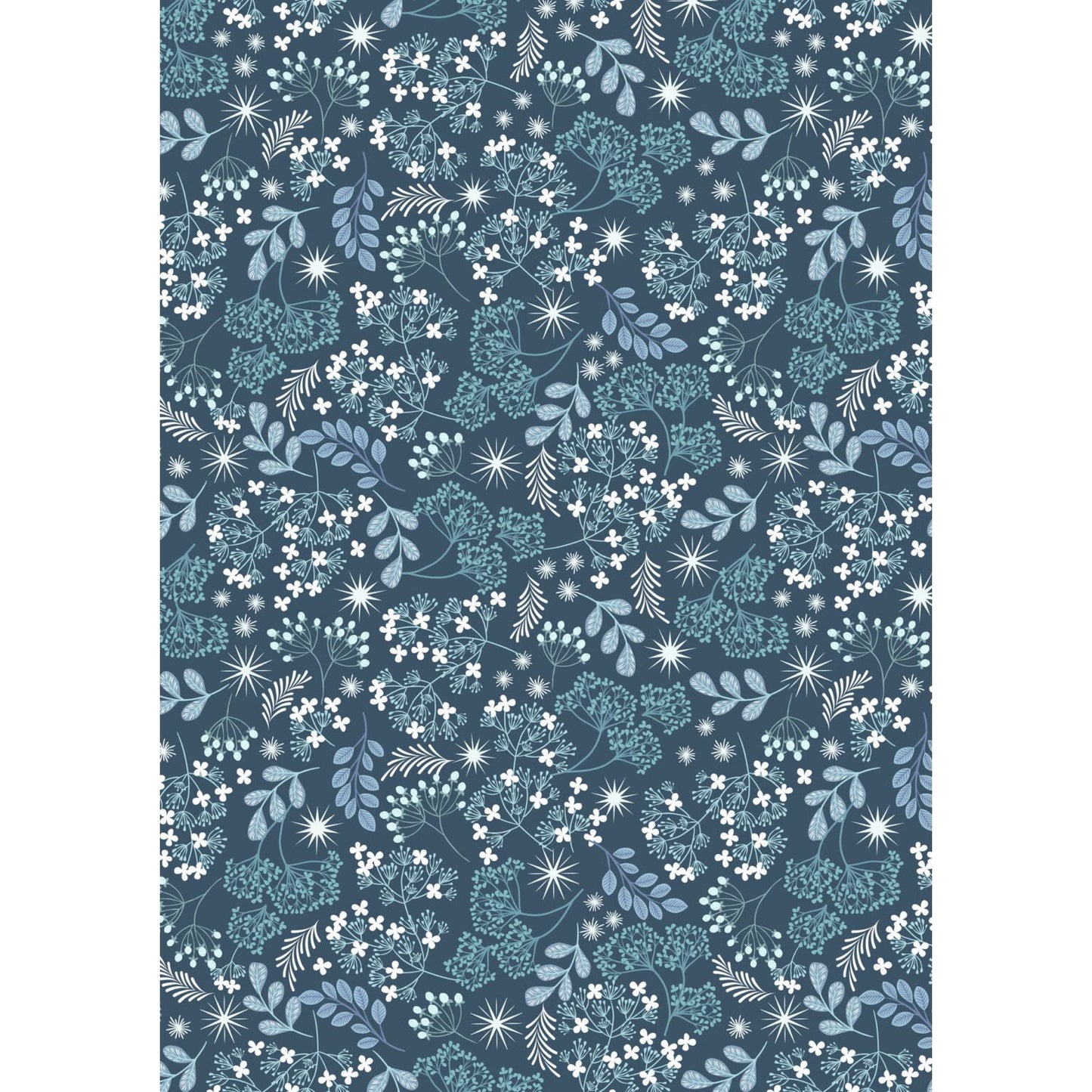 A Winter's Moon ~ Frosted Foliage ~ A949 C Winter Skies Blue with Pearl