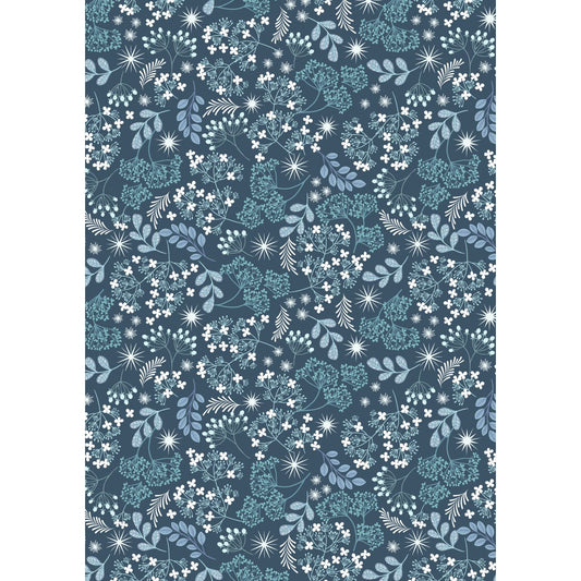 A Winter's Moon ~ Frosted Foliage ~ A949 C winter skies blue with pearl