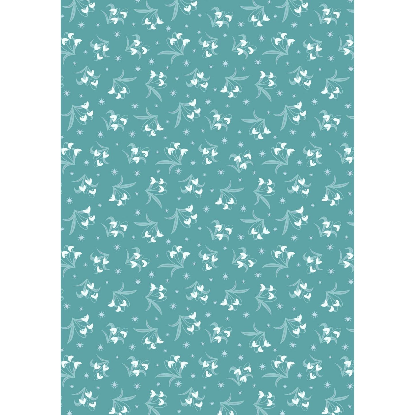 A Winter's Moon ~ Snowdrops~ A951 B Warm Aqua with Pearl