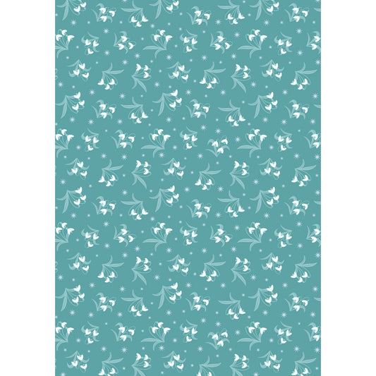 A Winter's Moon ~ Snowdrops~ A951 B warm aqua with pearl