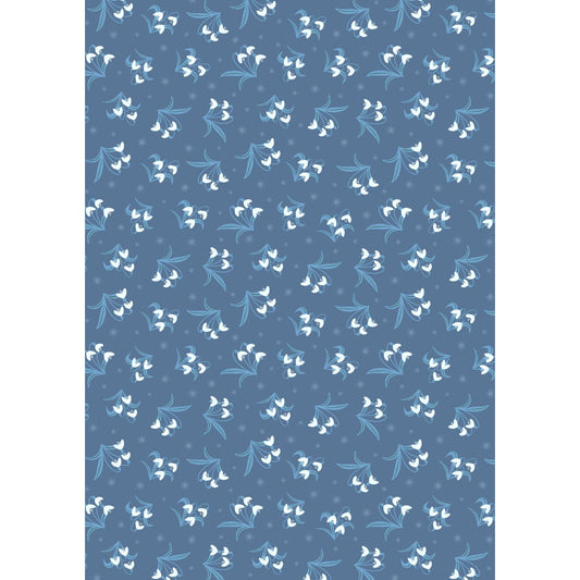A Winter's Moon ~ Snowdrops~ A951 C twilight blue with pearl