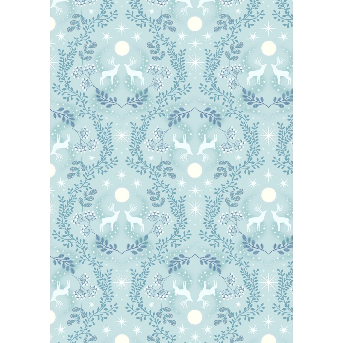 A Winter's Moon ~ Stag on Ice ~ A952 A Ice Blue with Pearl