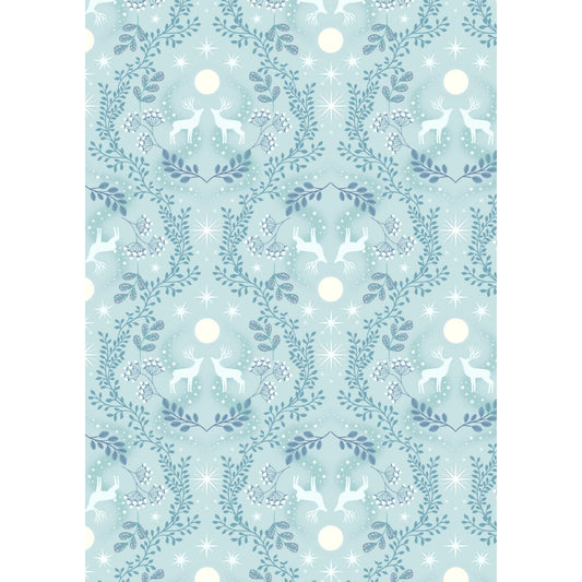 A Winter's Moon ~ Stag on Ice ~ A952 A ice blue with pearl
