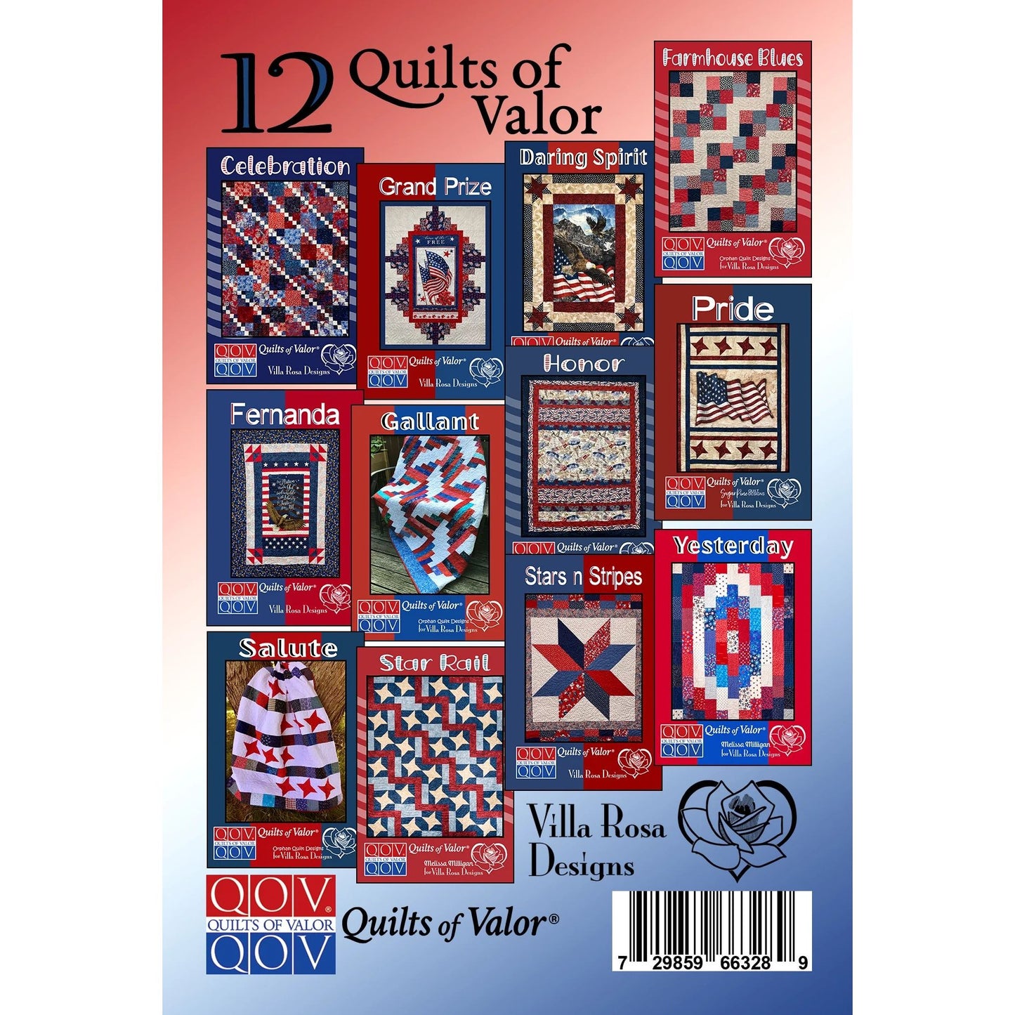 Villa Rosa Designs ~ 12 Quilts of Valor