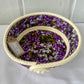 Hand-Crafted ~ Lilac ~ Fabric Covered Rope Bowl