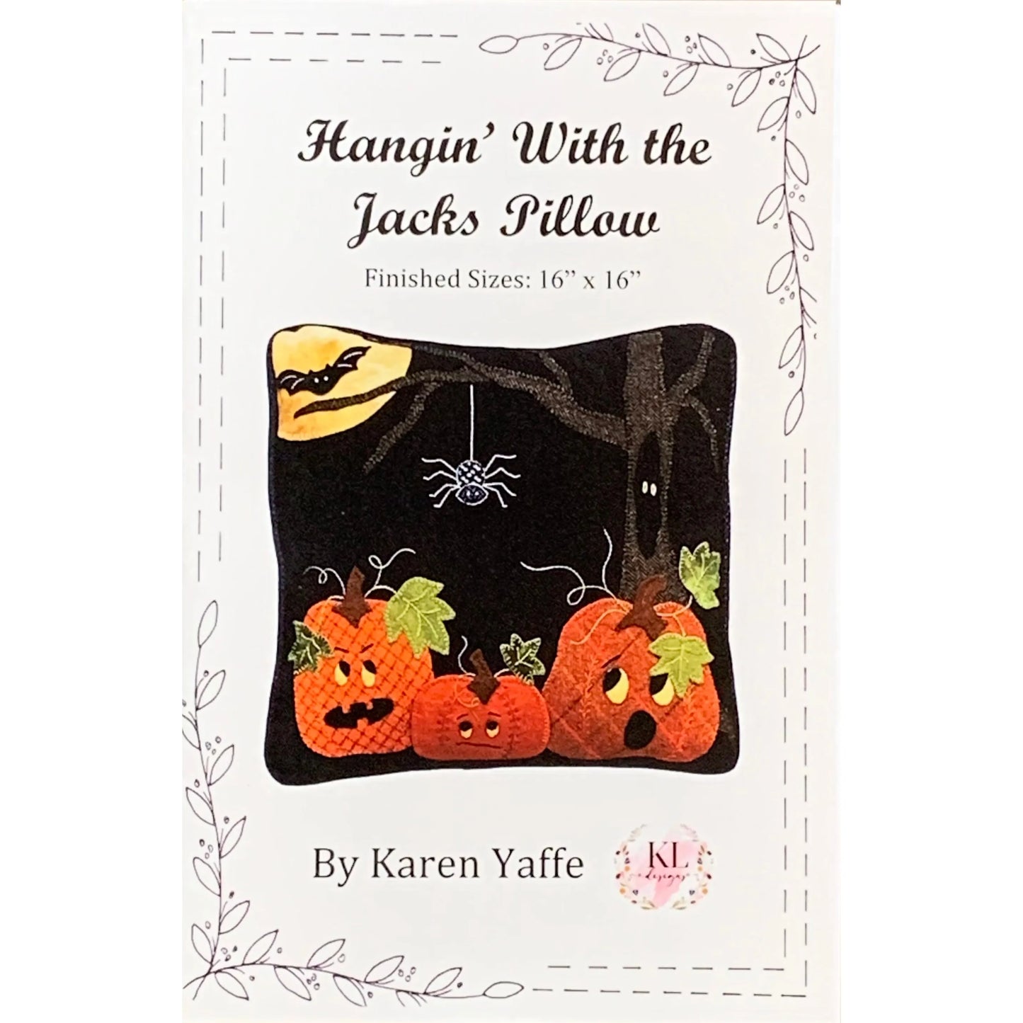 Karen Yaffe ~ Hangin' With the Jacks Pillow Wool Applique Pattern