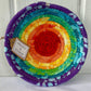 Hand-Crafted ~ Small Purple Rainbow ~ Fabric Covered Rope Bowl
