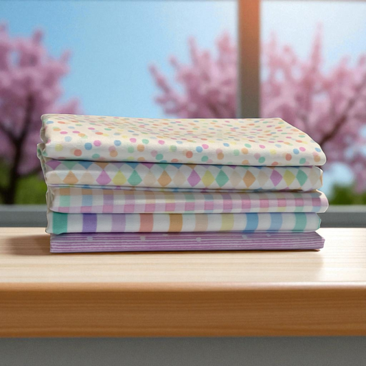 Dovetail Pastels ~ Fat Quarter Bundle 5 pcs