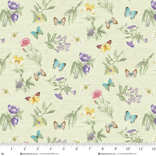 Fluttering Florals ~ 2173-65 Green/Multi