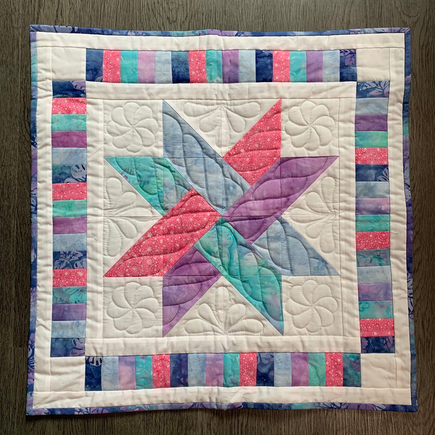 Gentle Thread Needle Art Designs ~ Woven Star Quilt Pattern