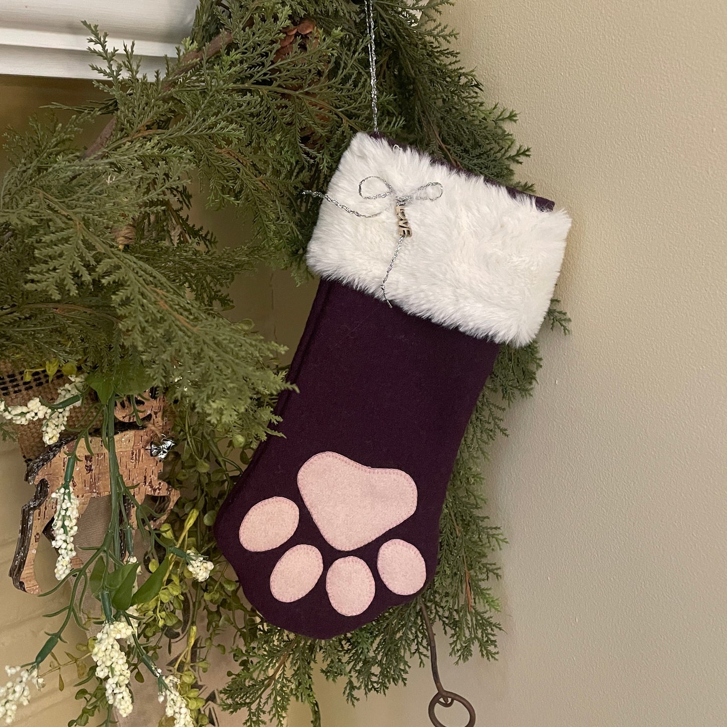 Paxe's Designs | Wool Applique Pet Stocking