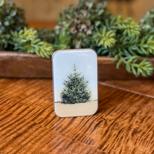 Tin Container with Magnet Large ~ Pine Tree