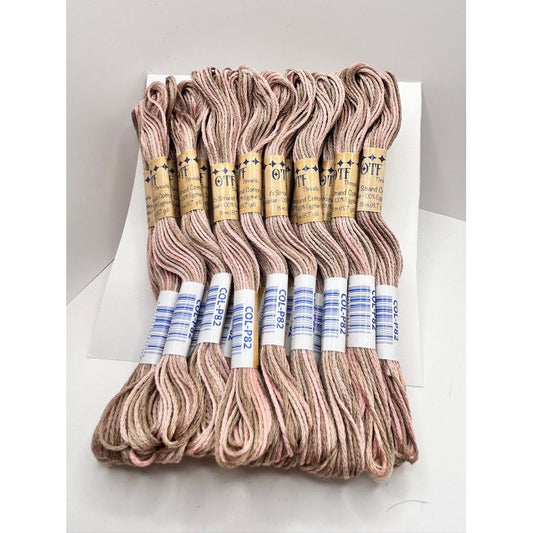 Old Tattered Flag 6 Strand ~ Muddy Pink