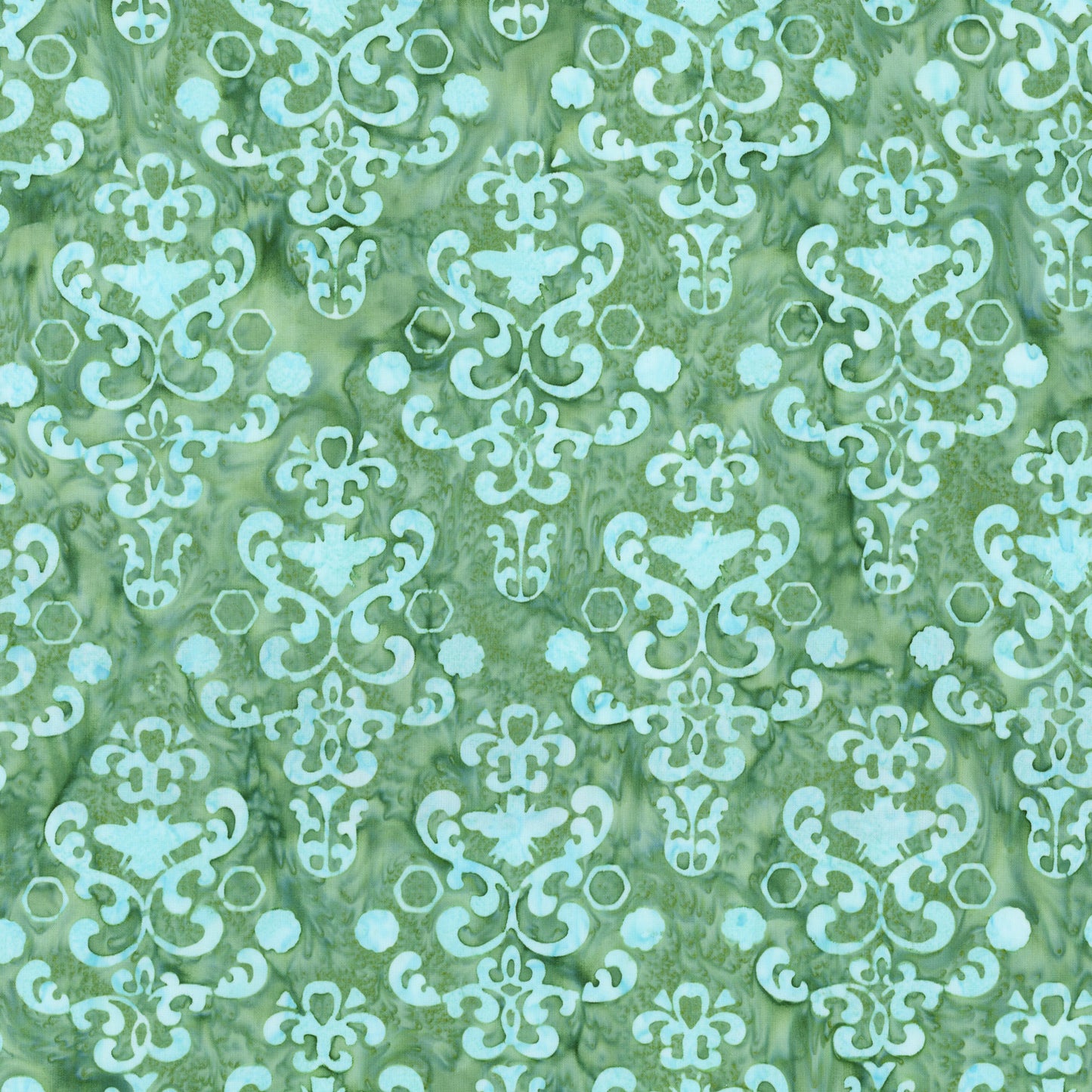 Watercolor Daisies ~ BT23241-280 Winter Mint