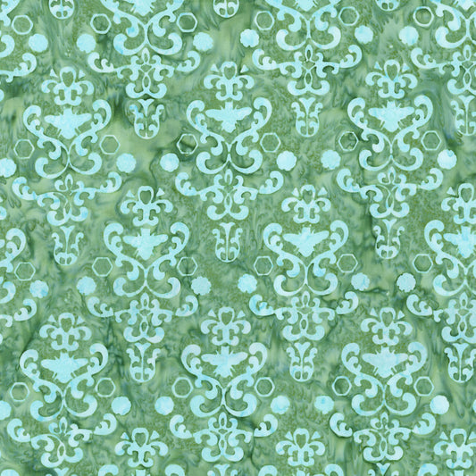 Watercolor Daisies ~ BT23241-280 Winter Mint