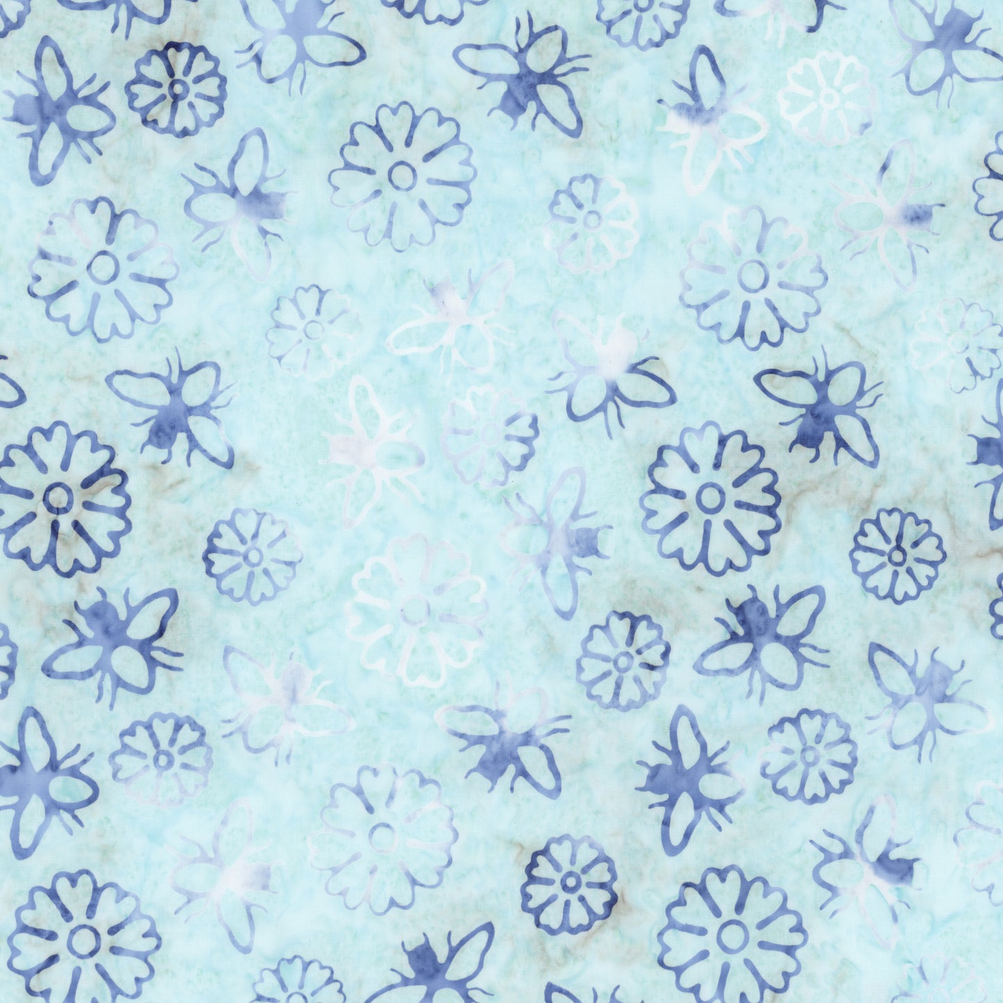 Watercolor Daisies ~ BT23242-281 Caribbean Shale