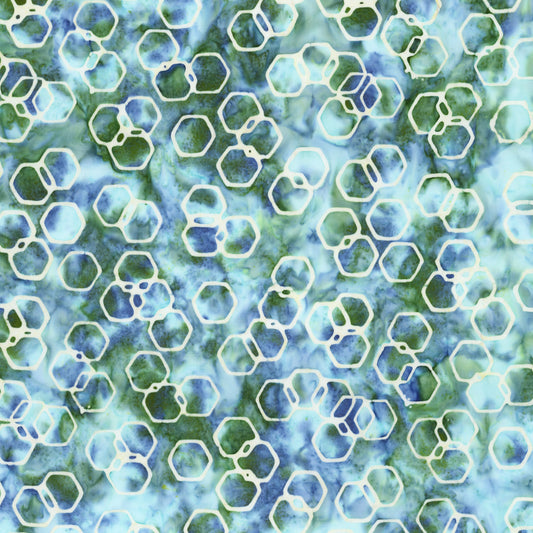 Watercolor Daisies ~ BT23243-305 Denim Bijou